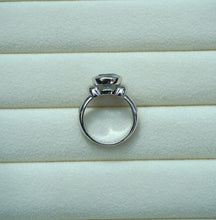 Load image into Gallery viewer, Silver Ring with Aqua Marine Stone