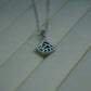 Silver necklace with Malachite stone