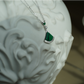 Silver necklace with Malachite stone