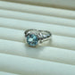 Silver Ring with Aqua Marine Stone
