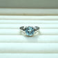 Silver Ring with Aqua Marine Stone