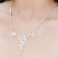 necklace with round-cut clear crystals 